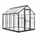 Gewächshaus Aluminium mit Einscheibensicherheitsglas 200x300x220cm Schwarz