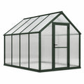 Aluminium Gewächshaus mit Polycarbonatplatten 250x190x195 cm Grün