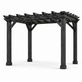 Holz Pergola 300 cm x 300 cm x 250 cm Dunkelgrau
