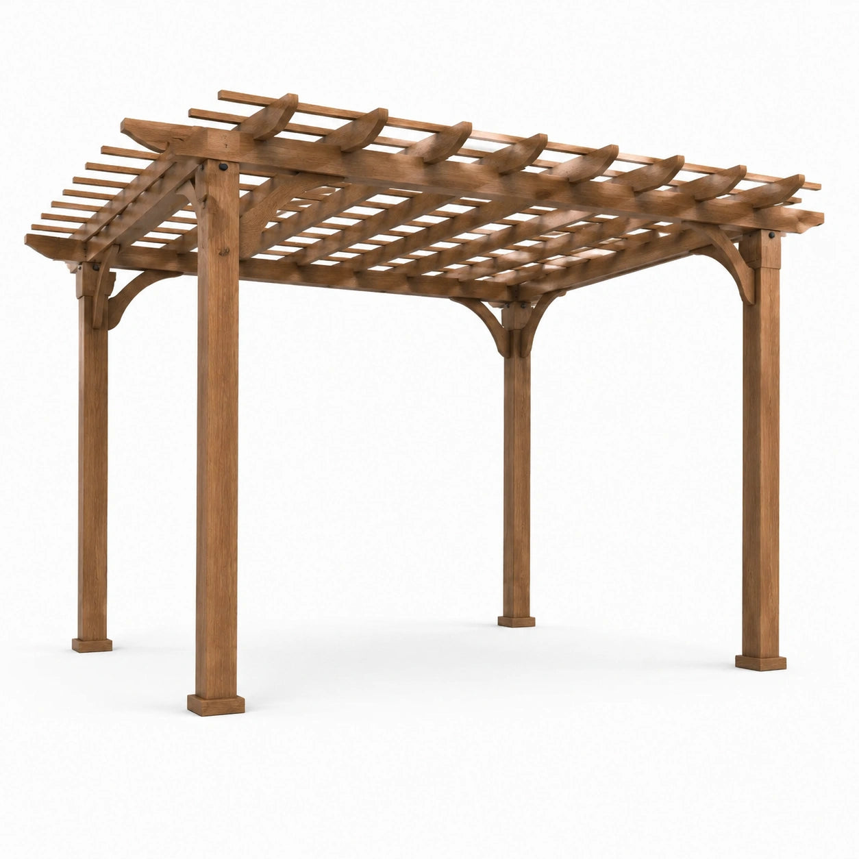 Holz Pergola Braun 300 cm x 300 cm x 240 cm
