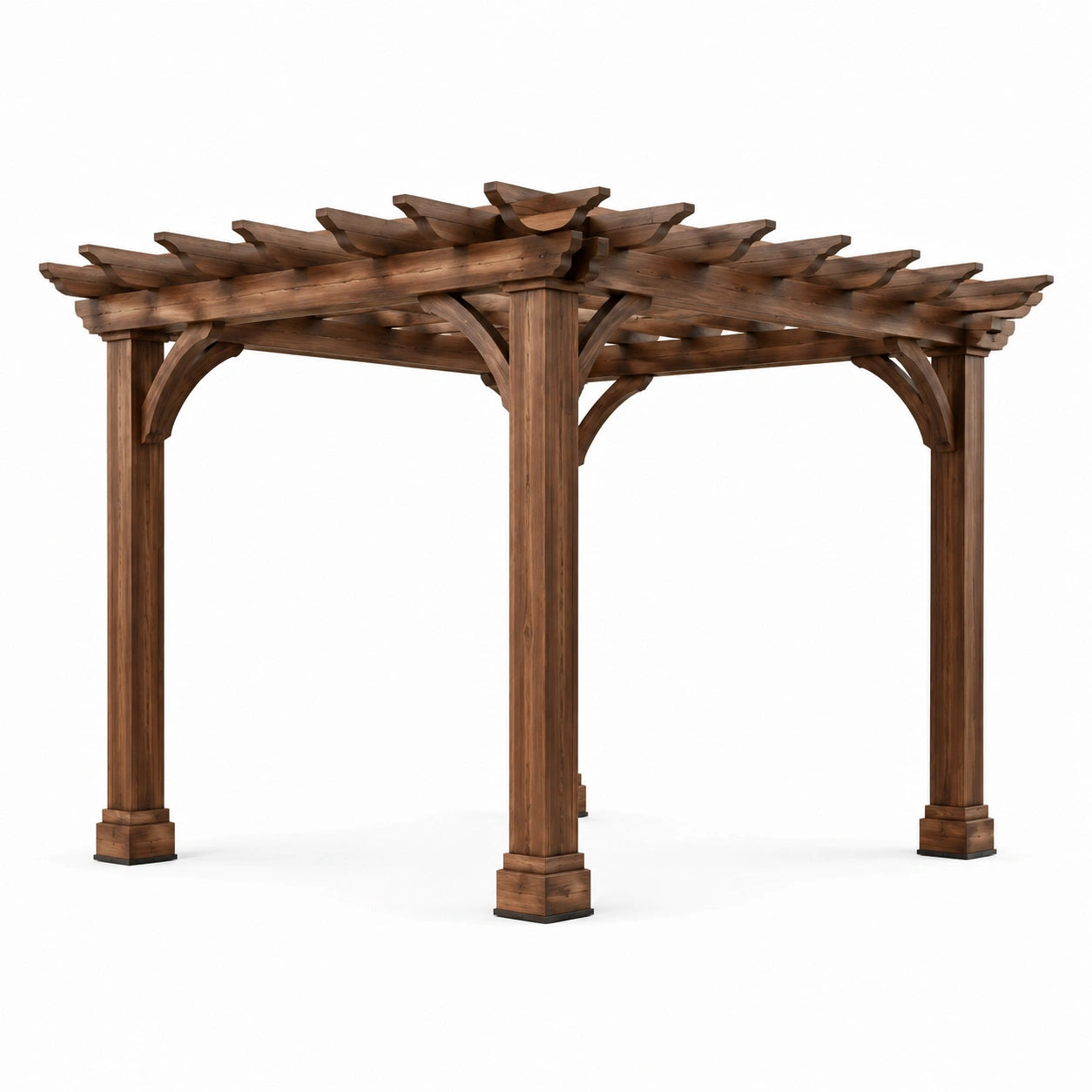 Holzpergola Akazienholz Braun 300x300x240 cm